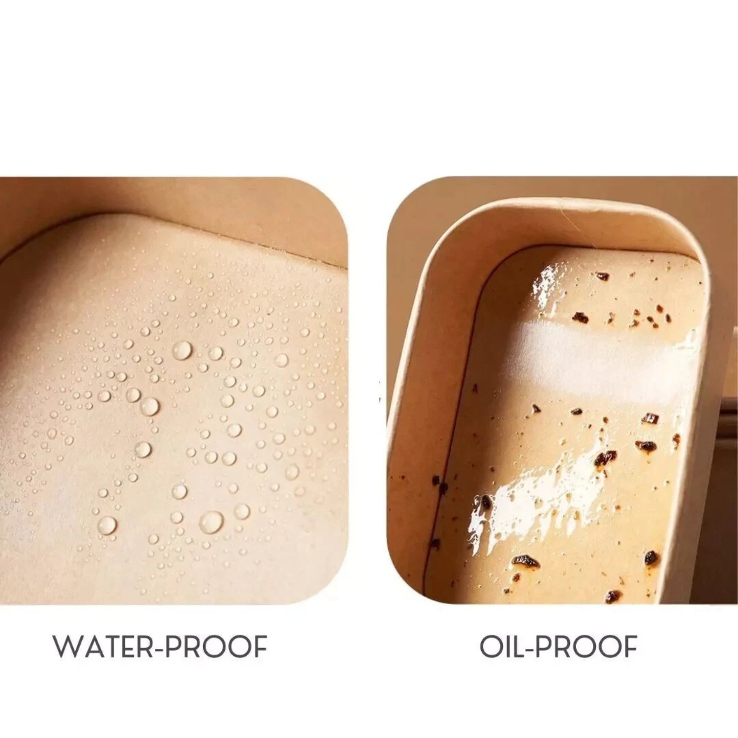 rectangular kraft salad bowls UK - kraft paper food bowls with lids - eco-friendly takeaway salad bowls - 1000ml kraft food containers - wholesale kraft salad bowls