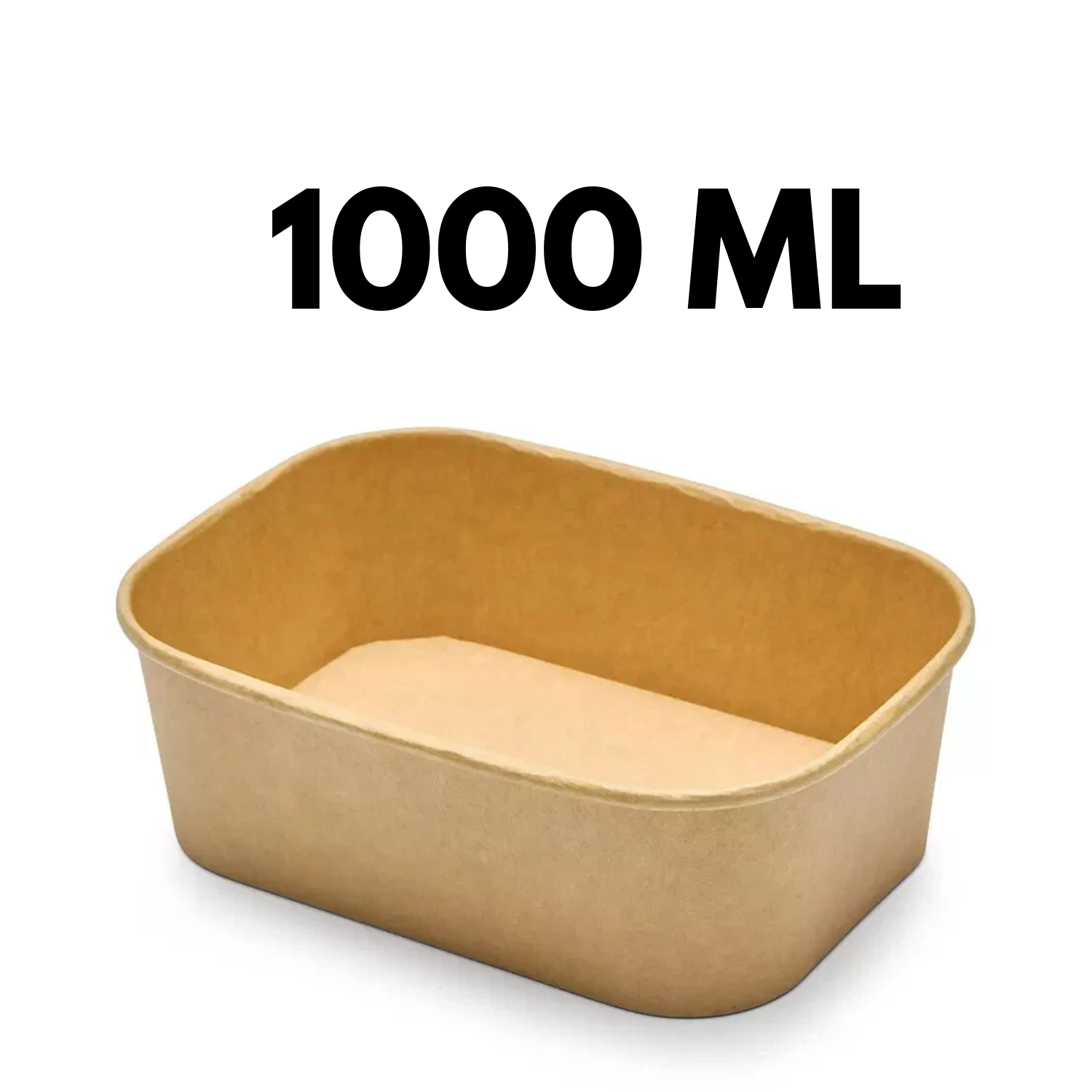 rectangular kraft salad bowls UK - kraft paper food bowls with lids - eco-friendly takeaway salad bowls - 1000ml kraft food containers - wholesale kraft salad bowls