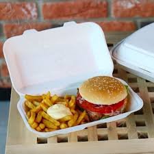 bagasse lunch box white large 2x125